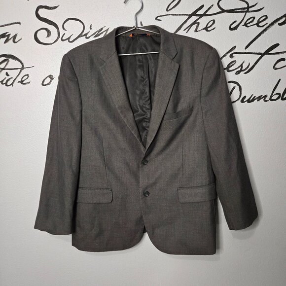 Sergio Martini Superior 150s Charcoal Gray Two Button Front Suit Jacket, 42R - Picture 1 of 9